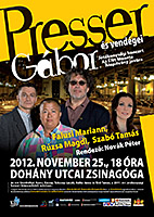 J�t�konys�gi koncert a&nbsp;budapesti Doh�ny utcai zsinag�g�ban, 2012.&nbsp;november&nbsp;25‑�n